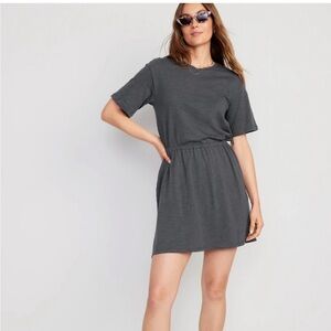 NWT old navy waist defined slub knit mini dress